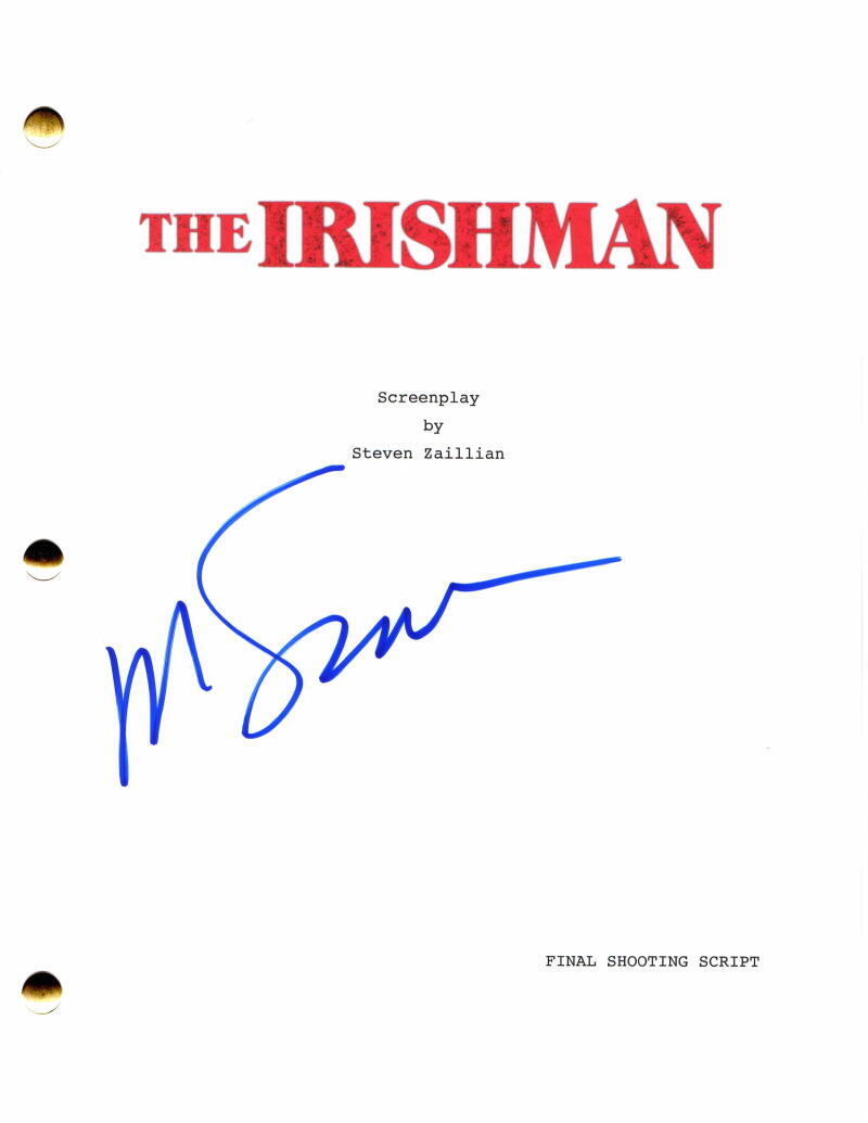 MARTIN SCORSESE SIGNED AUTOGRAPH THE IRISHMAN FULL MOVIE SCRIPT - W/ AL PACINO