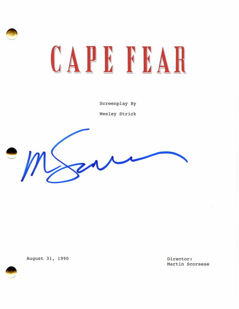 MARTIN SCORSESE SIGNED AUTOGRAPH CAPE FEAR FULL MOVIE SCRIPT W/ ROBERT DENIRO COLLECTIBLE MEMORABILIA