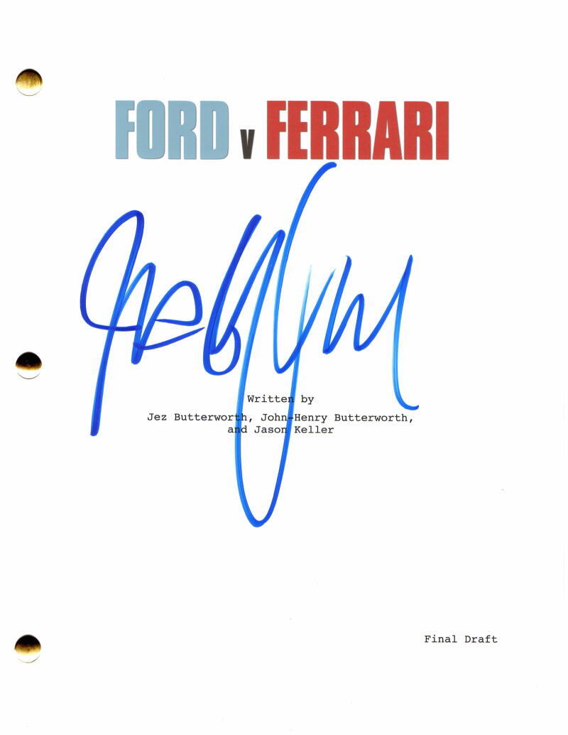 JAMES MANGOLD SIGNED AUTOGRAPH FORD V FERRARI FULL MOVIE SCRIPT - CHRISTIAN BALE