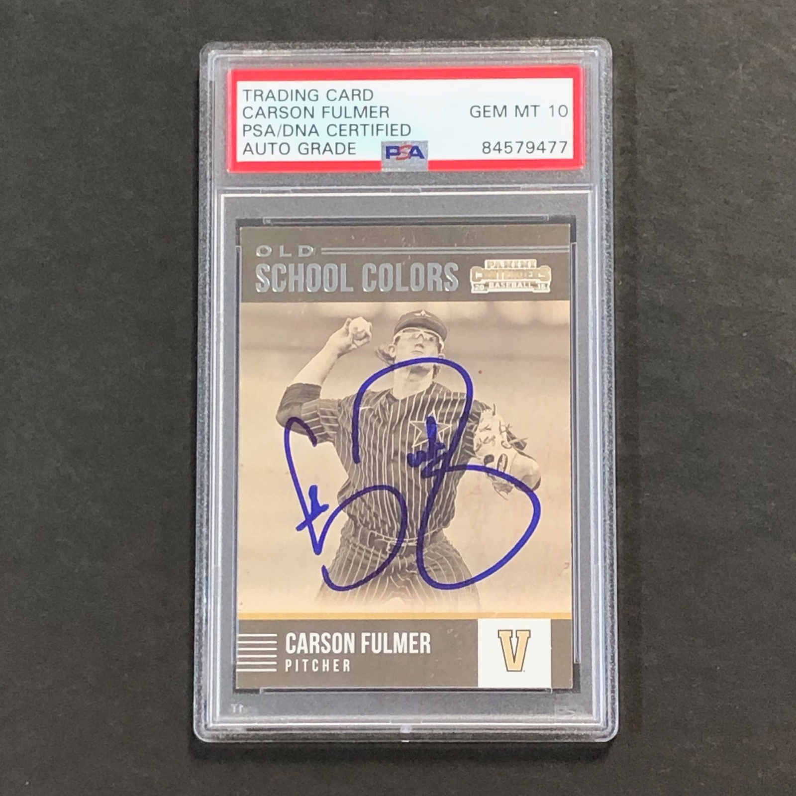 2015 PANINI CONTENDERS OLD SCHOOL COLORS #37 CARSON FULMER SIGNED CARD PSA SLABB COLLECTIBLE MEMORABILIA