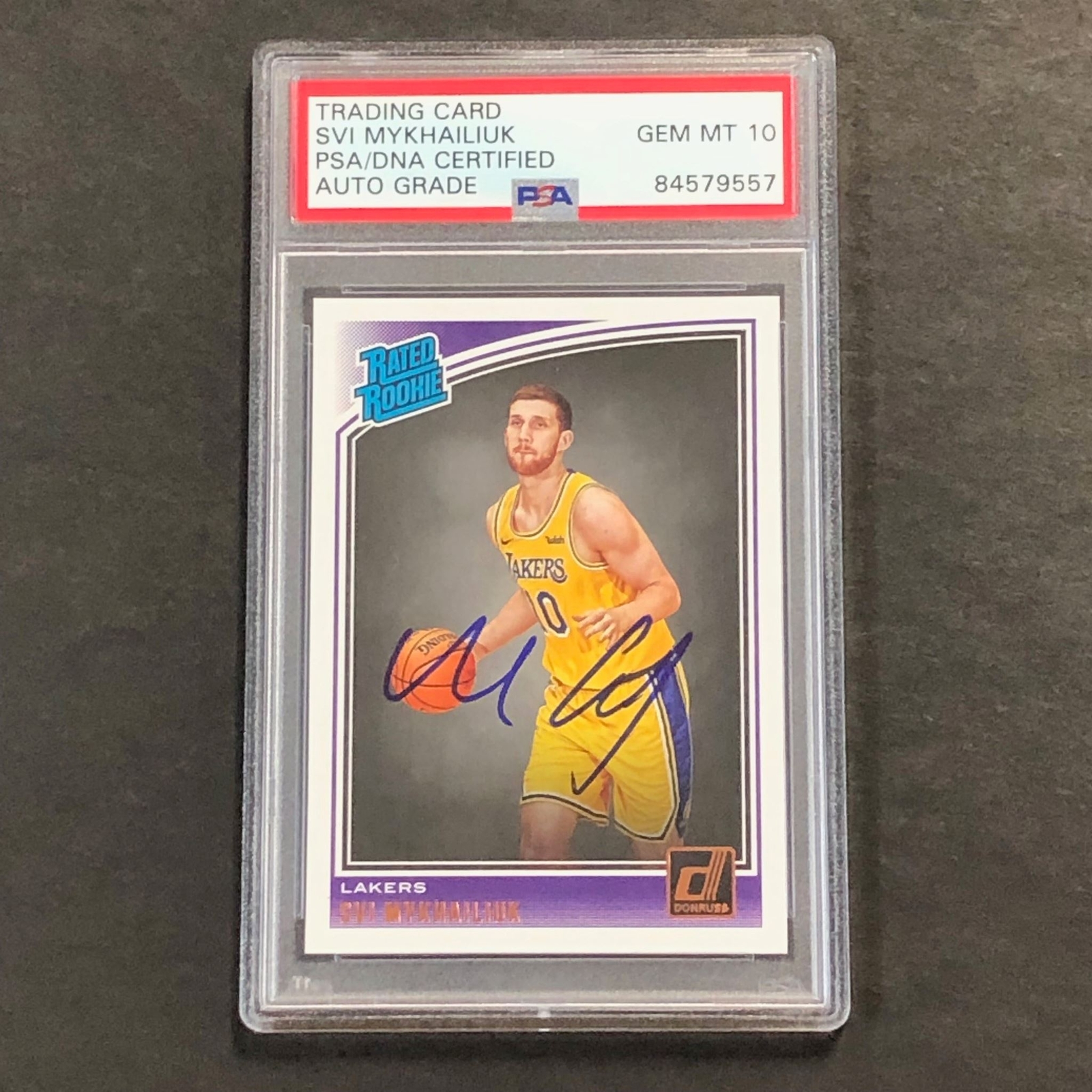 2018 Optic Rated Rookie #193 Svi Mykhailiuk Signed Card AUTO 10 PSA Slabbed RC L