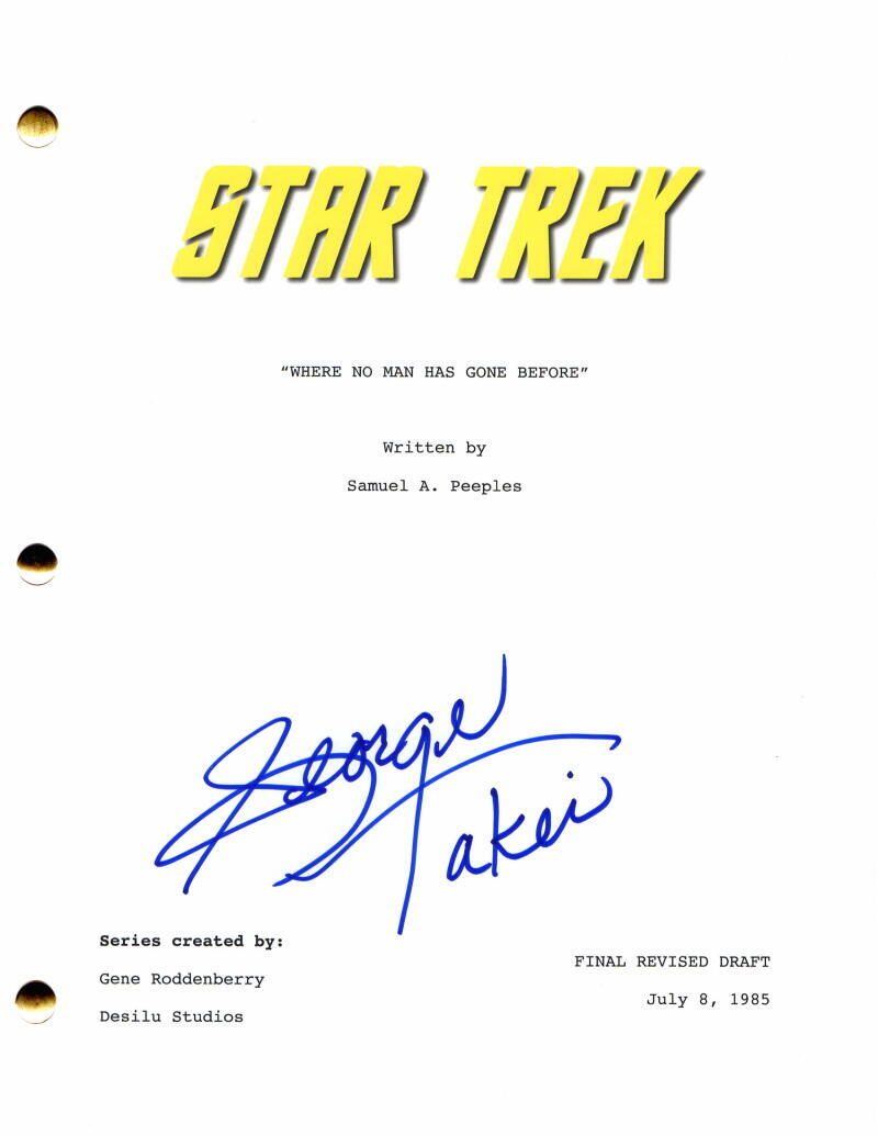 GEORGE TAKEI SIGNED AUTOGRAPH STAR TREK FULL EPISODE SCRIPT - HIKARU SULU - RARE