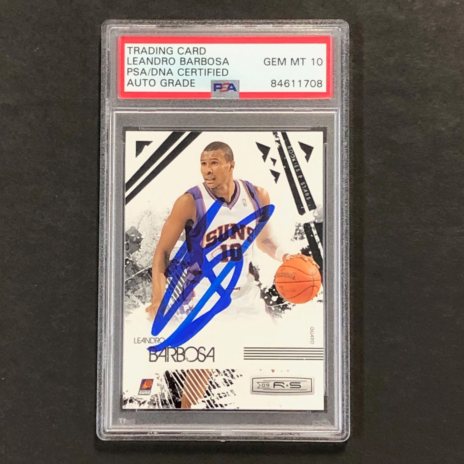 2009-10 ROOKIES & STARS BASKETBALL #78 LEANDRO BARBOSA SIGNED CARD AUTO 10 PSA S COLLECTIBLE MEMORABILIA