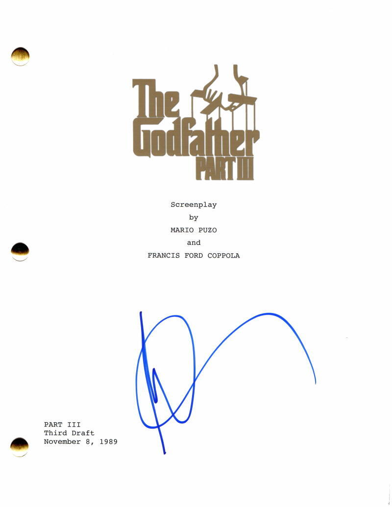 ANDY GARCIA SIGNED AUTOGRAPH THE GODFATHER PART III 3 FULL MOVIE SCRIPT - RARE!