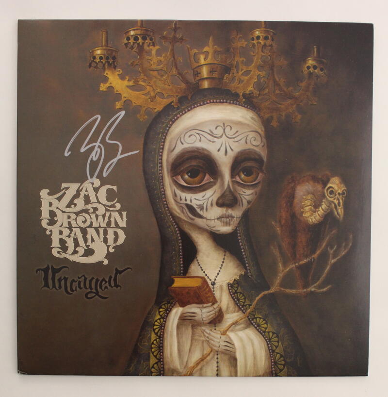 ZAC BROWN SIGNED AUTOGRAPH ALBUM VINYL RECORD – UNCAGED ZAC BROWN BAND JSA COA COLLECTIBLE MEMORABILIA