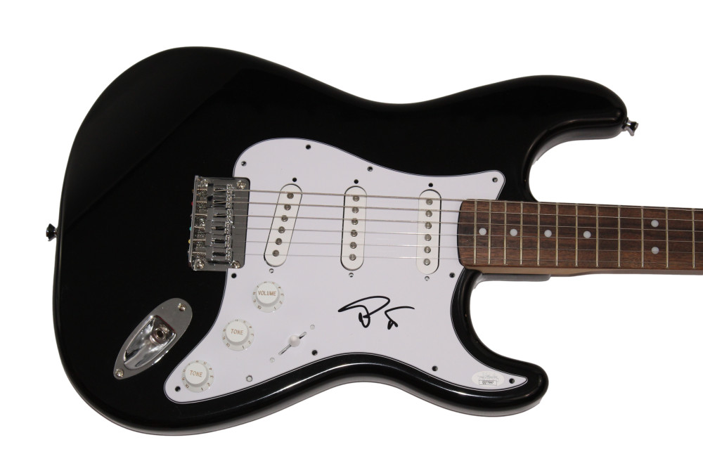 TREY ANASTASIO SIGNED AUTOGRAPH FULL BLACK FENDER ELECTRIC GUITAR PHISH W/ JSA