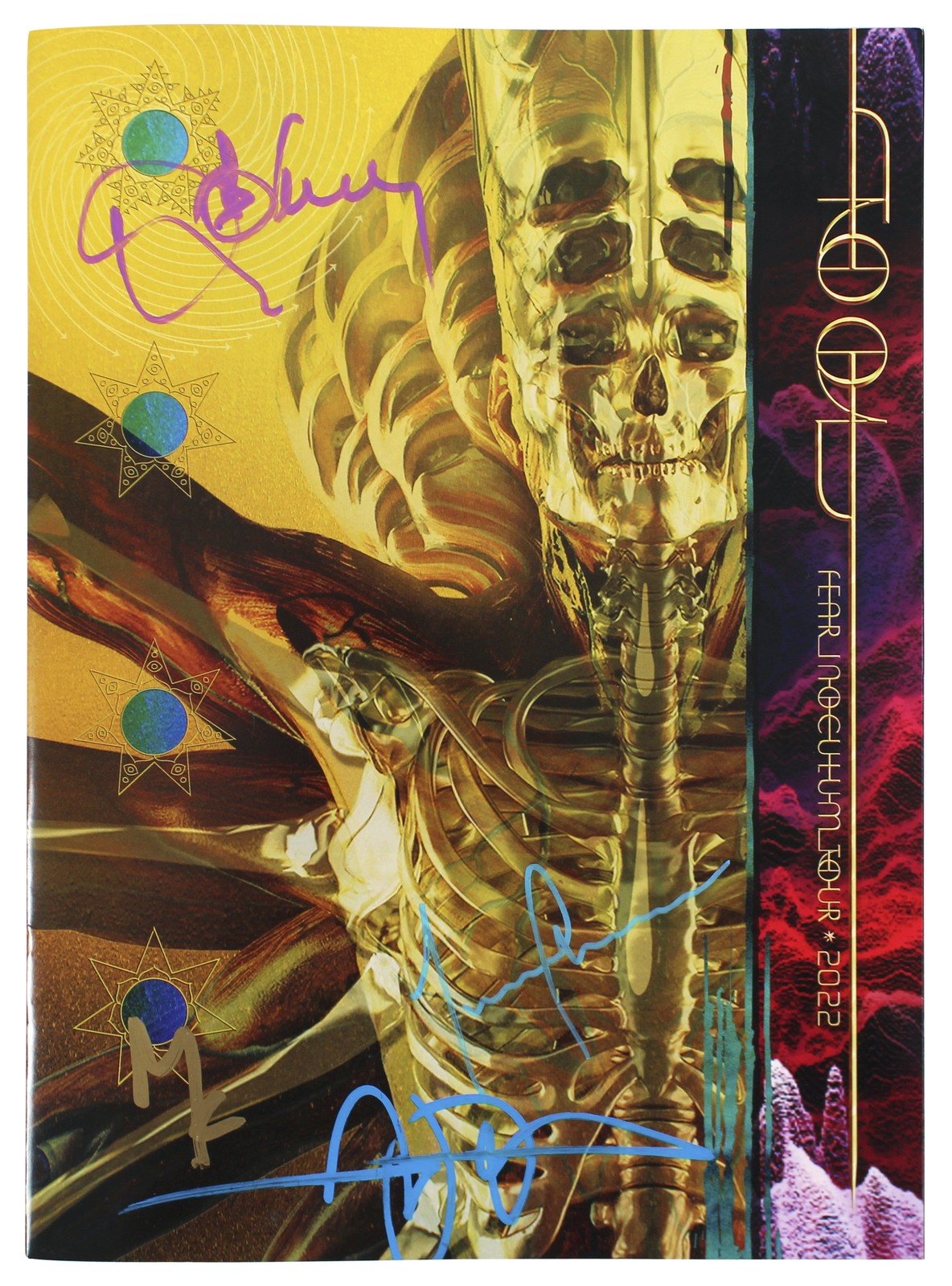 Tool (4) Keenan, Jones, Carey & Chancellor Signed Fear Inoculum Tour Program BAS