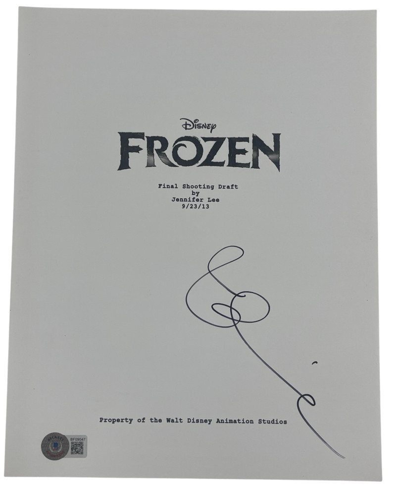 IDINA MENZEL SIGNED FROZEN FULL SCRIPT AUTHENTIC AUTOGRAPH BECKETT HOLOGRAM