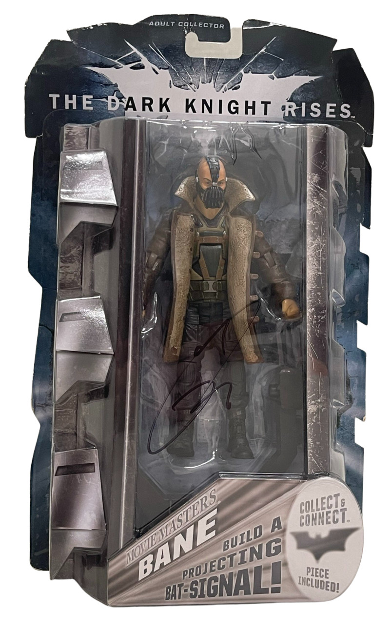 TOM HARDY SIGNED THE DARK KNIGHT RISES MOVIE MASTERS FIGURE BANE AUTO BECKETT 1
