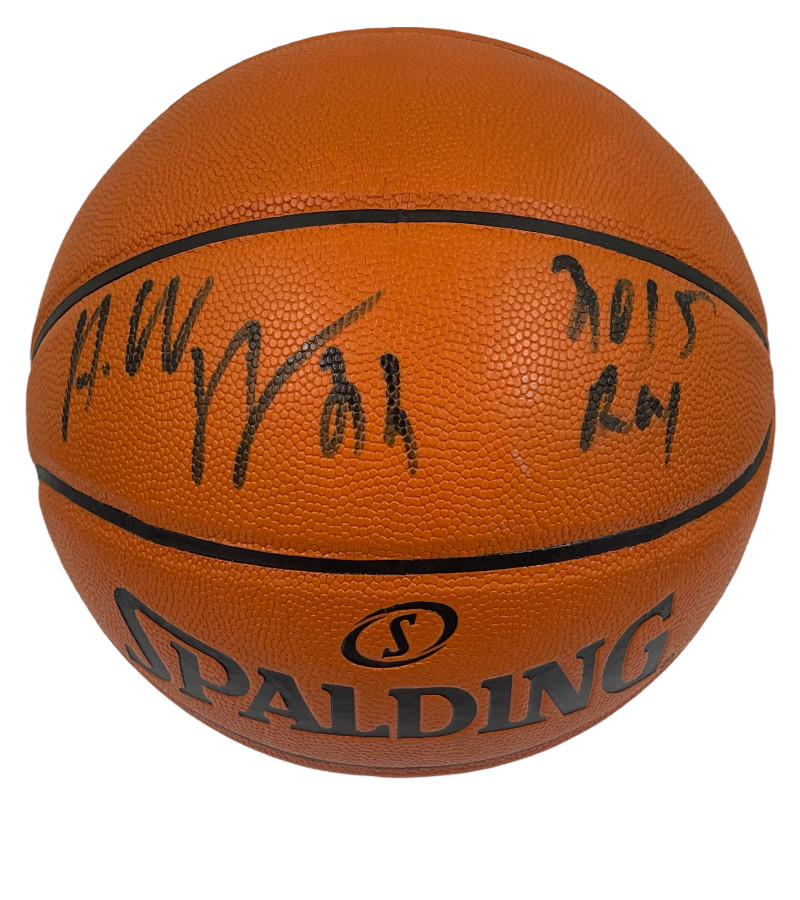ANDREW WIGGINS SIGNED NBA BASKETBALL ROY 15 INSCRIPTION AUTOGRAPH JSA WINESS