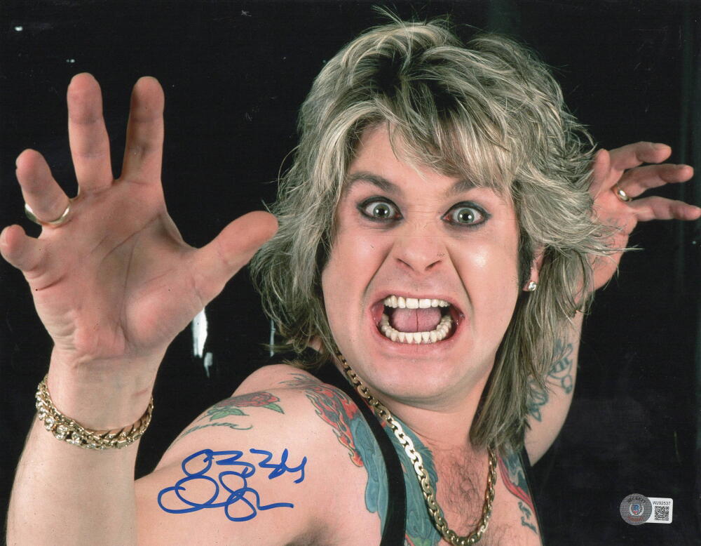 OZZY OSBOURNE SIGNED 11X14 PHOTO BLACK SABBATH AUTOGRAPH BECKETT WITNESS HOLO 5