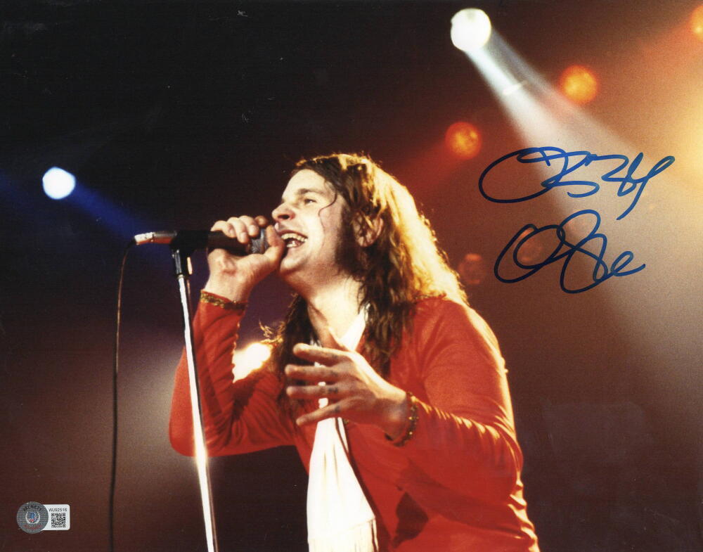 OZZY OSBOURNE SIGNED 11X14 PHOTO BLACK SABBATH AUTOGRAPH BECKETT WITNESS HOLO 18