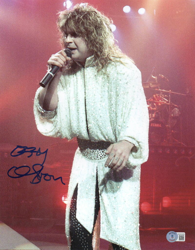 OZZY OSBOURNE SIGNED 11X14 PHOTO BLACK SABBATH AUTOGRAPH BECKETT WITNESS HOLO 19