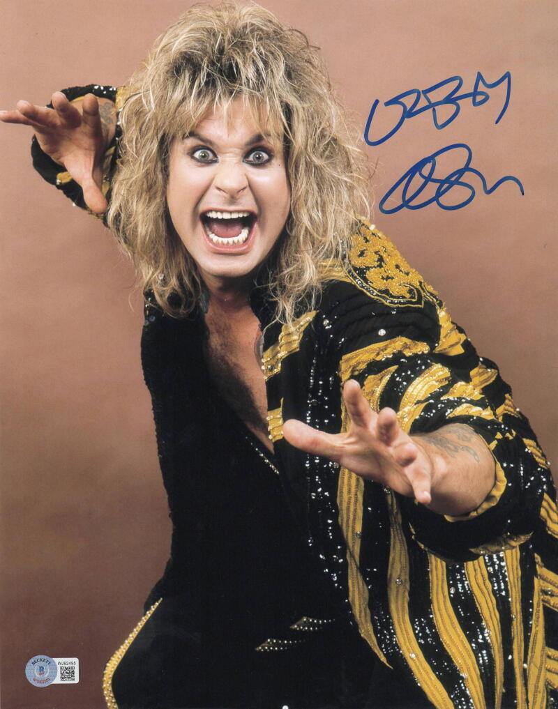 OZZY OSBOURNE SIGNED 11X14 PHOTO BLACK SABBATH AUTOGRAPH BECKETT WITNESS HOLO 20