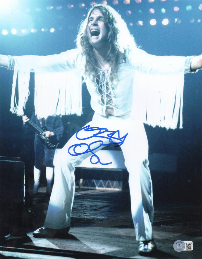 OZZY OSBOURNE SIGNED 11X14 PHOTO BLACK SABBATH AUTOGRAPH BECKETT WITNESS HOLO 22