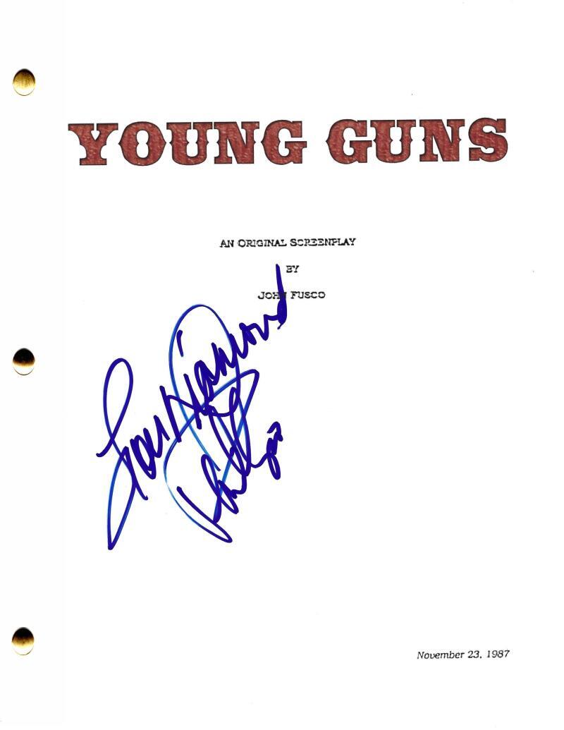LOU DIAMOND PHILLIPS SIGNED YOUNG GUNS FULL SCRIPT AUTHENTIC AUTOGRAPH HOLOGRAM