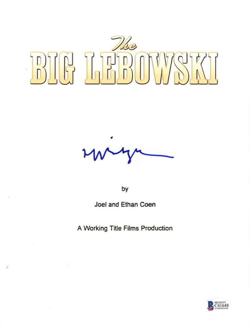 JEFF BRIDGES SIGNED THE BIG LEBOWSKI FULL SCRIPT AUTHENTIC AUTOGRAPH BECKETT COA