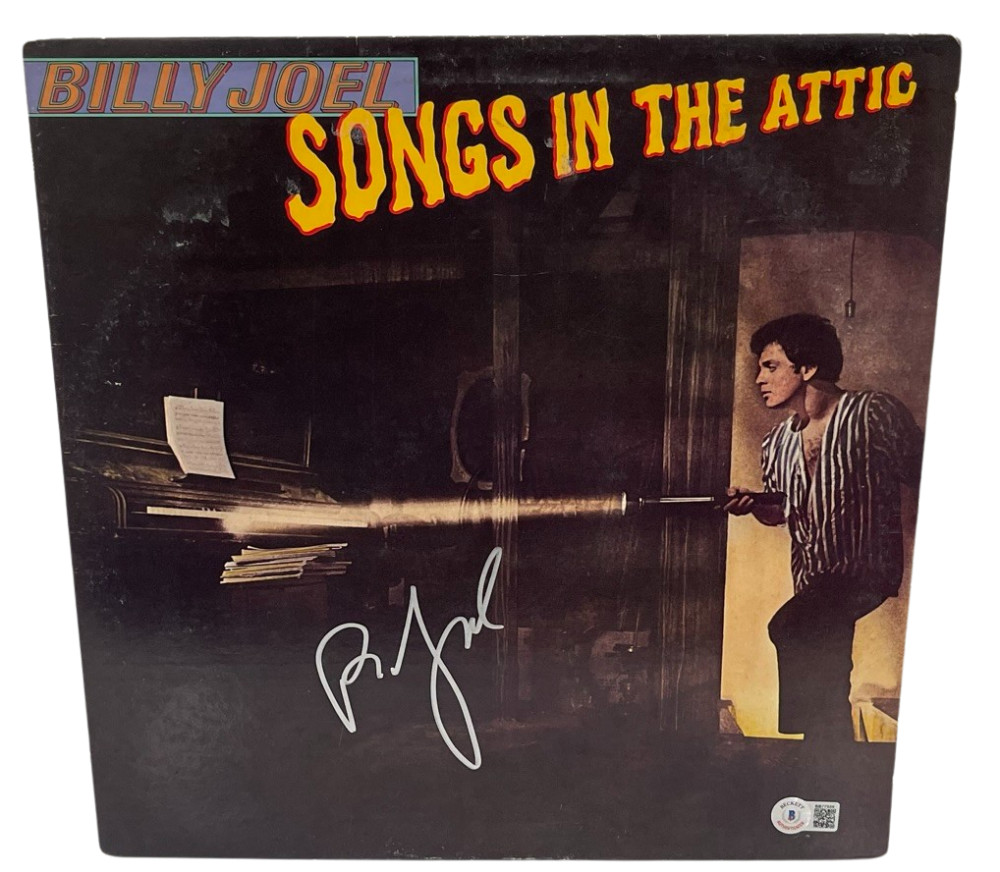 BILLY JOEL SIGNED SONGS IN THE ATTIC VINYL ALBUM LP AUTHENTIC AUTOGRAPH BECKETT
