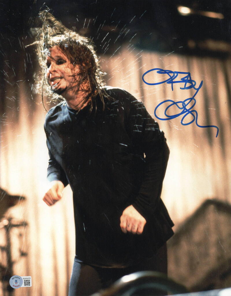 OZZY OSBOURNE SIGNED 11X14 PHOTO BLACK SABBATH AUTOGRAPH BECKETT WITNESS HOLO 7