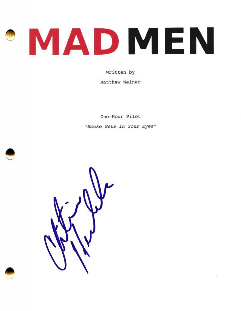 CHRISTINA HENDRICKS SIGNED MAD MEN PILOT SCRIPT AUTHENTIC AUTOGRAPH HOLOGRAM