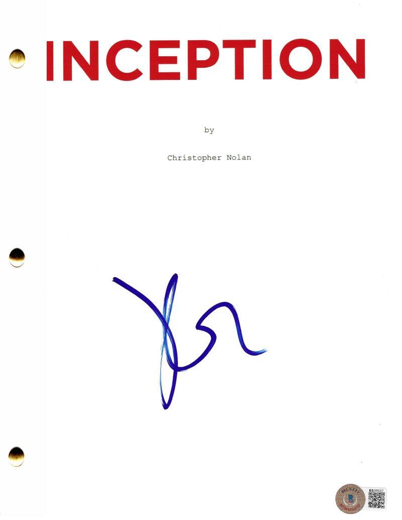 JOSEPH GORDON LEVITT SIGNED INCEPTION FULL SCRIPT AUTHENETIC AUTOGRAPH BECKETT