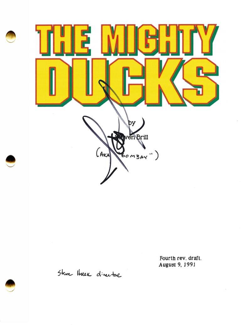 JOSHUA JACKSON SIGNED THE MIGHTY DUCKS FULL SCRIPT AUTHENTIC AUTOGRAPH HOLOGRAM