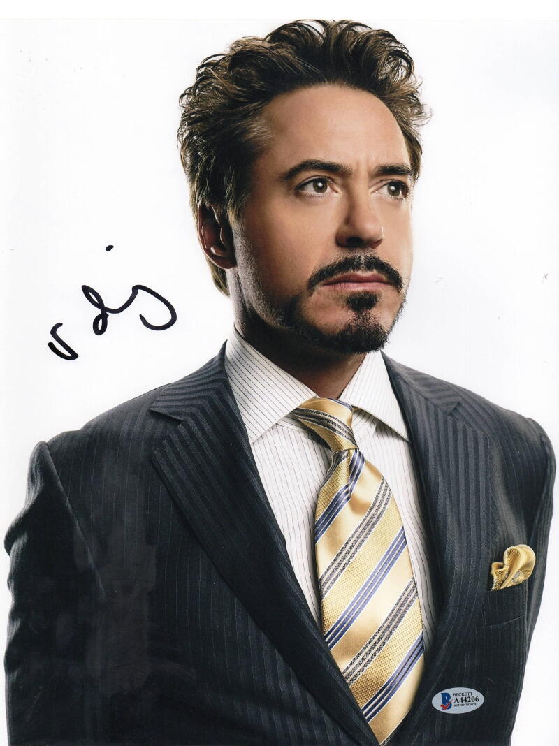 ROBERT DOWNEY JR SIGNED 11X14 PHOTO IRON MAN AUTHENTIC AUTOGAPH BECKETT LOA 12