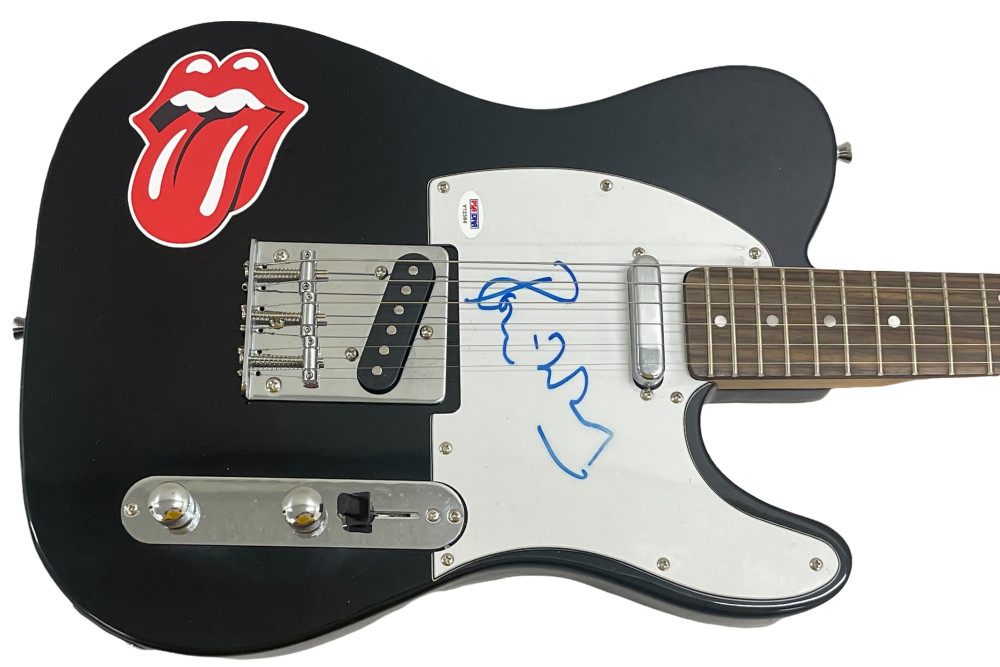 RON WOOD ROLLING STONES SIGNED ELECTRIC GUITAR AUTOGRAPH TELECASTER PSA DNA COA