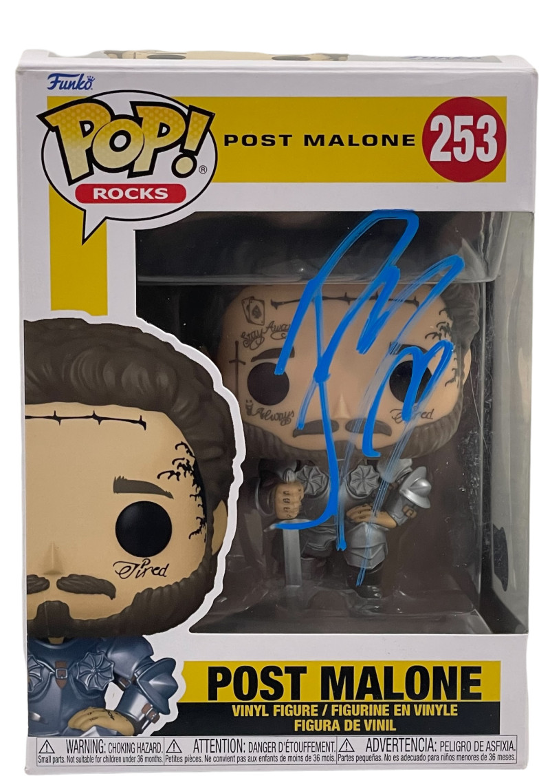 POST MALONE SIGNED ROCKSTAR POP 253 FUNKO FIGURE AUTHENTIC AUTOGRAPH BECKETT 6