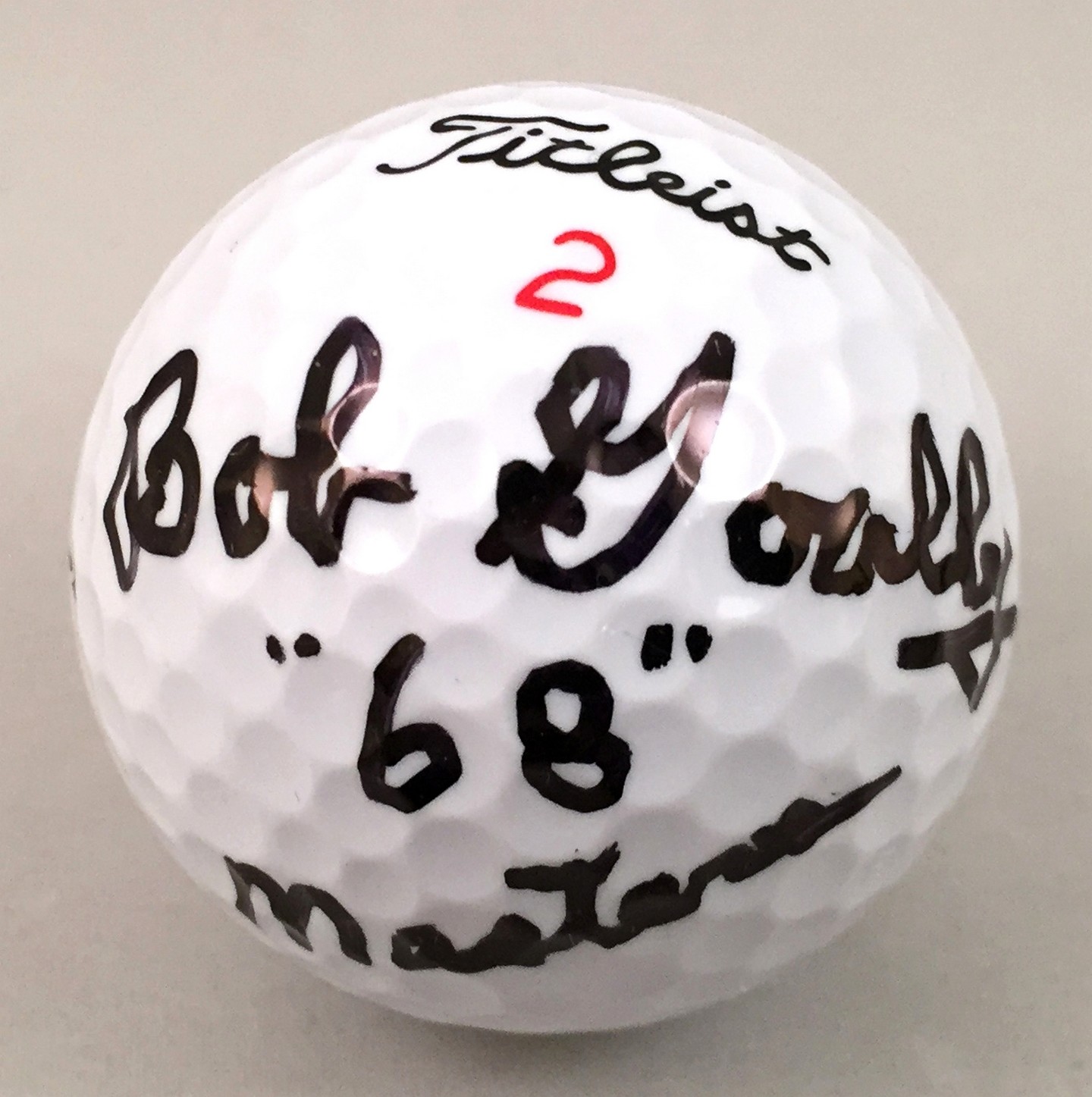Masters Champion Bob Goalby Signed Golf Ball COA