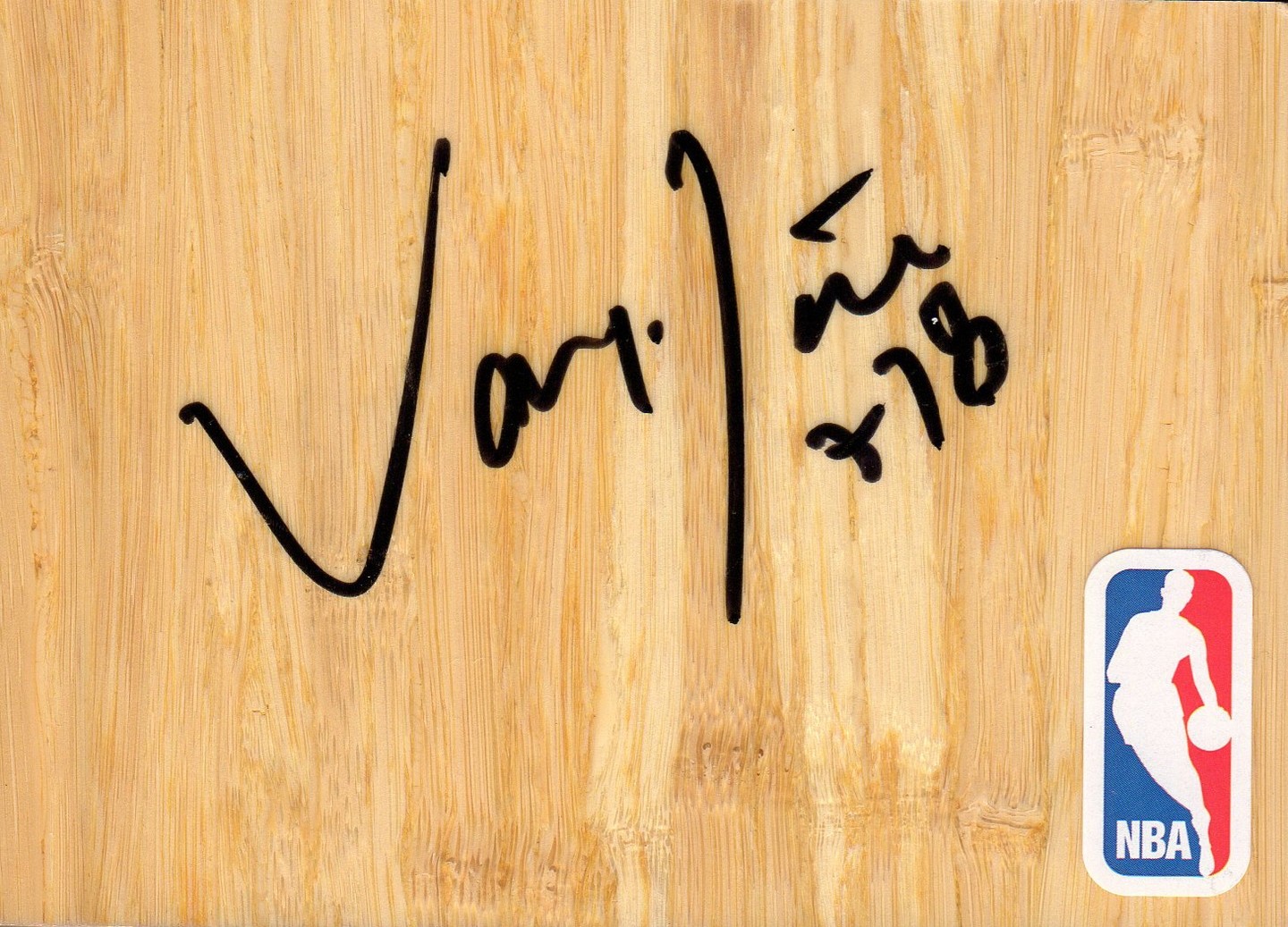Golden State Warriors Anderson Varejao Signed FloorBoard COA