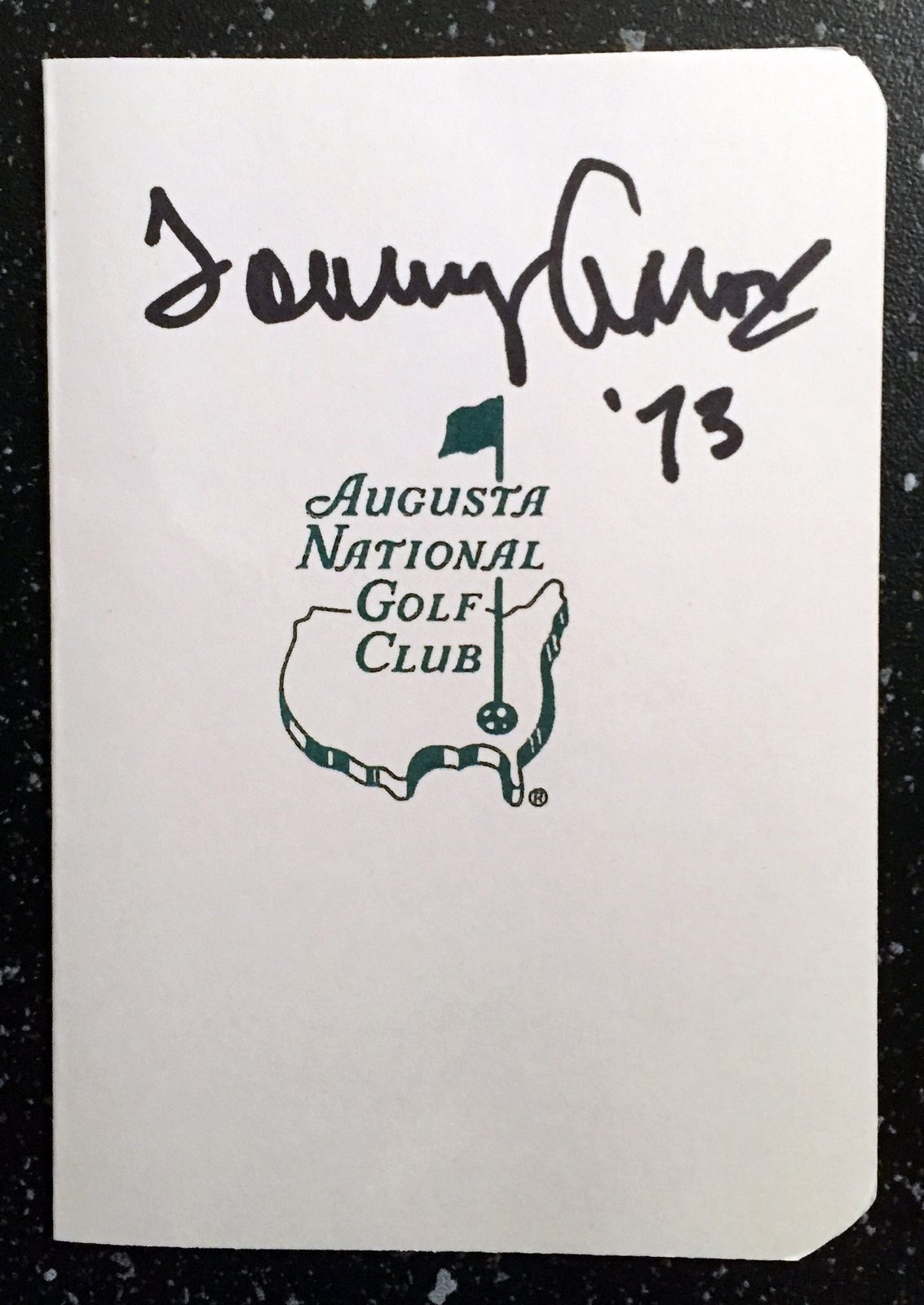 Tommy Aaron Signed Masters Scorecard 8 COA