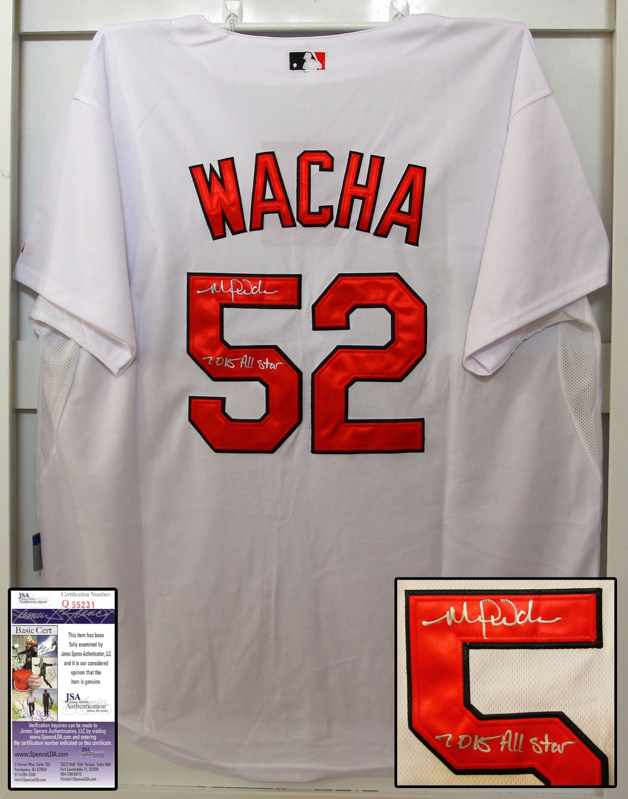 St. Louis Cardinals Michael Wacha Signed Jersey 2015 All Star JSA Authenticated
