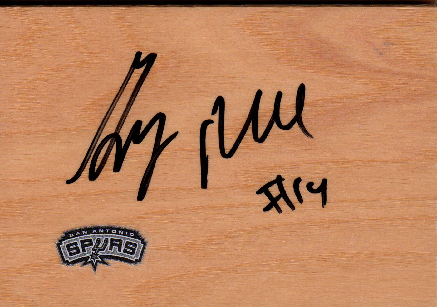 San Antonio Spurs Gary Neal Signed Floorboard COA