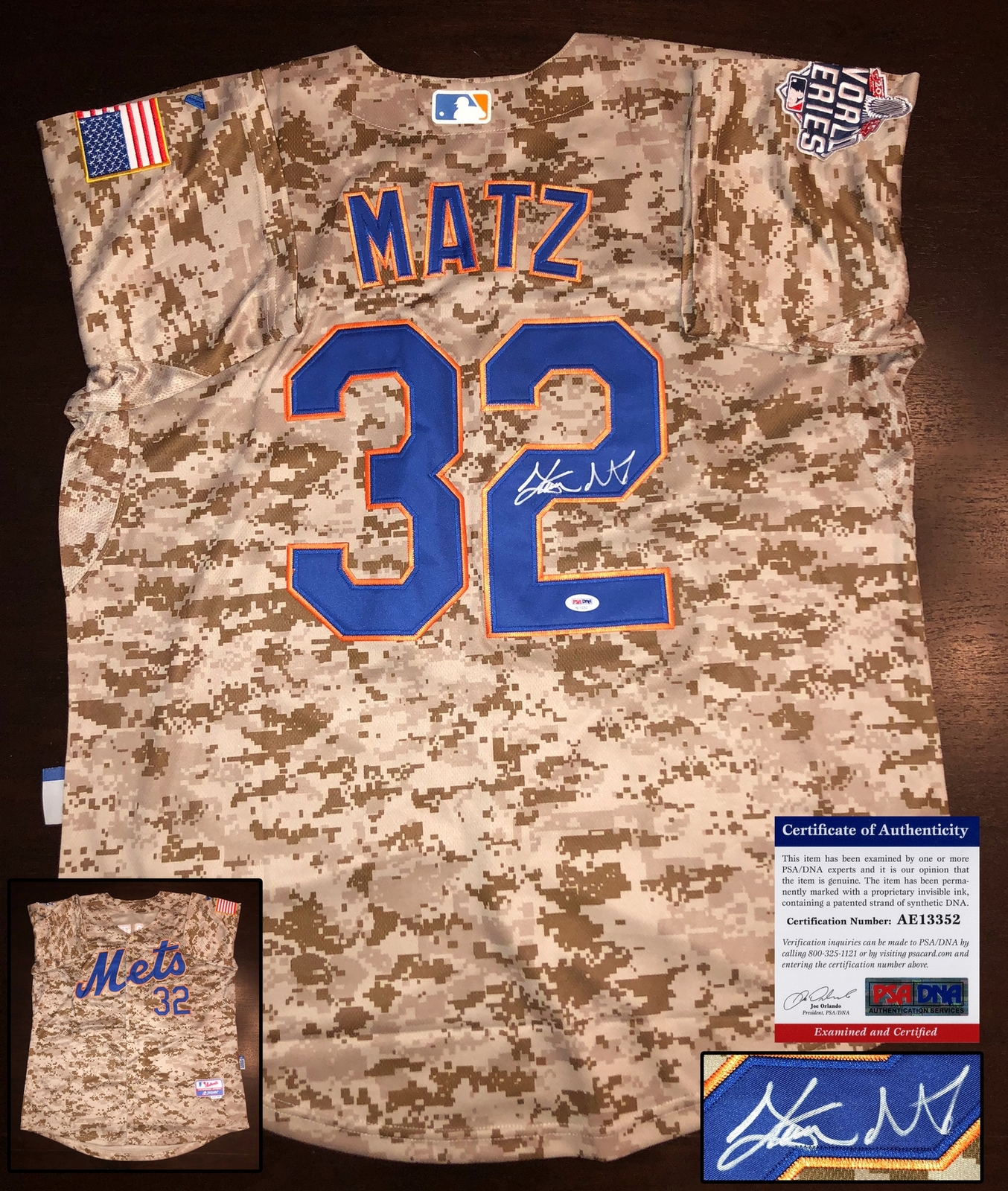 New York Mets Steven Matz Signed Jersey PSA/DNA COA