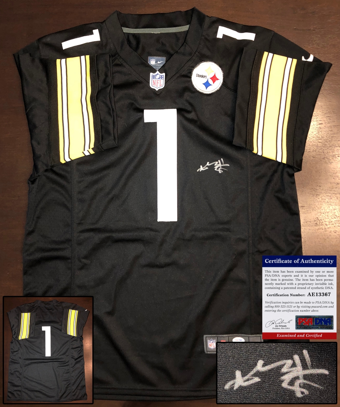 Antonio Brown Pittsburgh Steelers Signed Jersey PSA/DNA #1 WR COA
