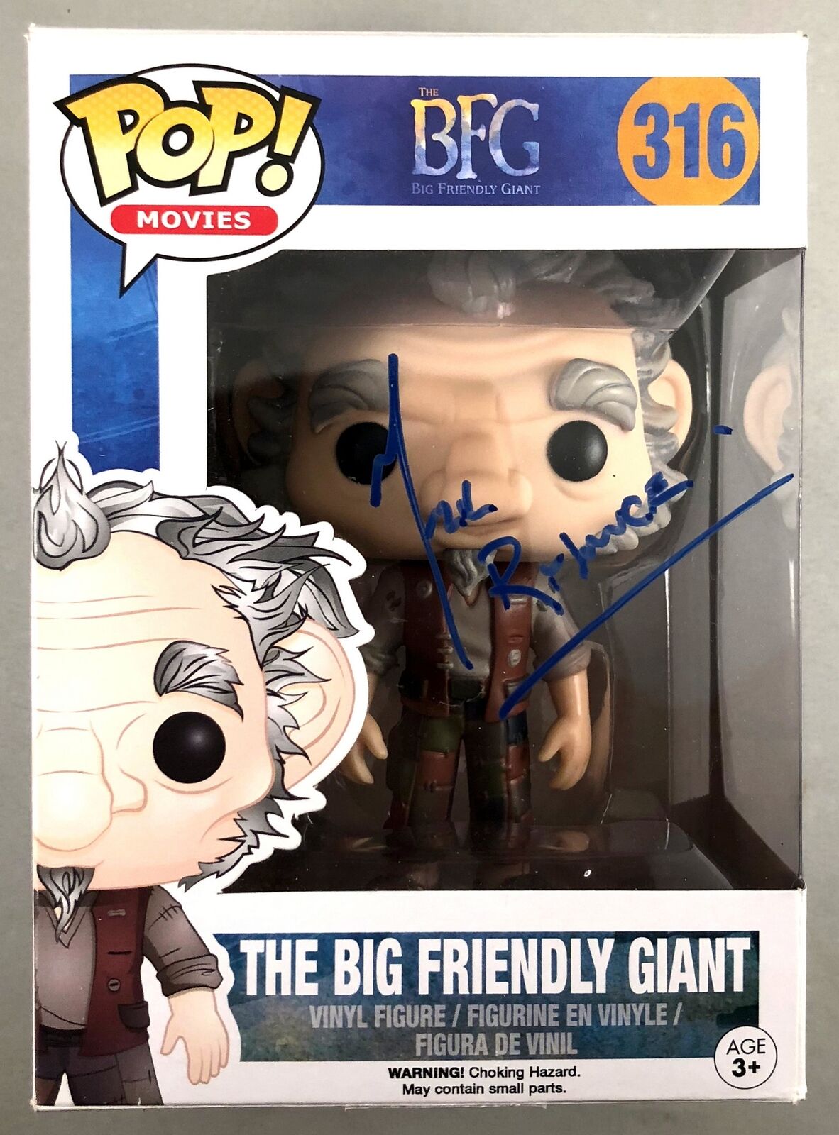 Mark Rylance Signed Funko Pop BFG Big Friendly Giant COA