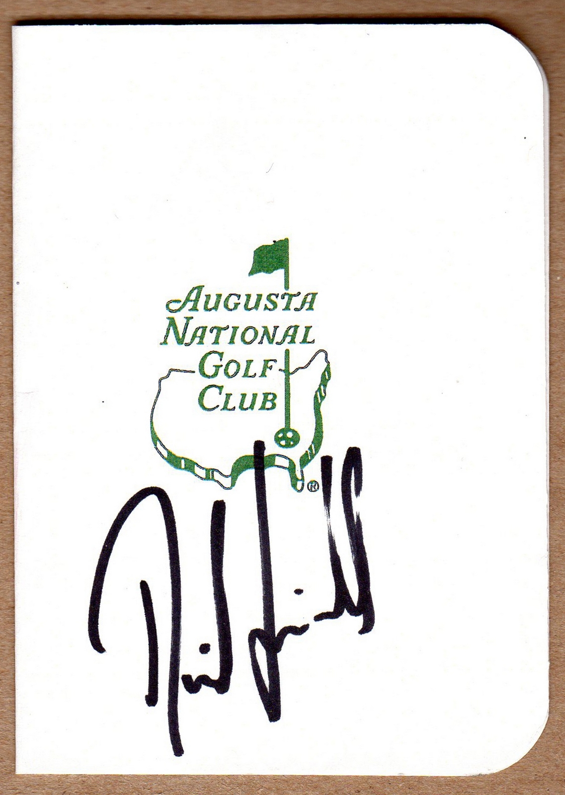 David Lingmerth Signed Masters Scorecard COA