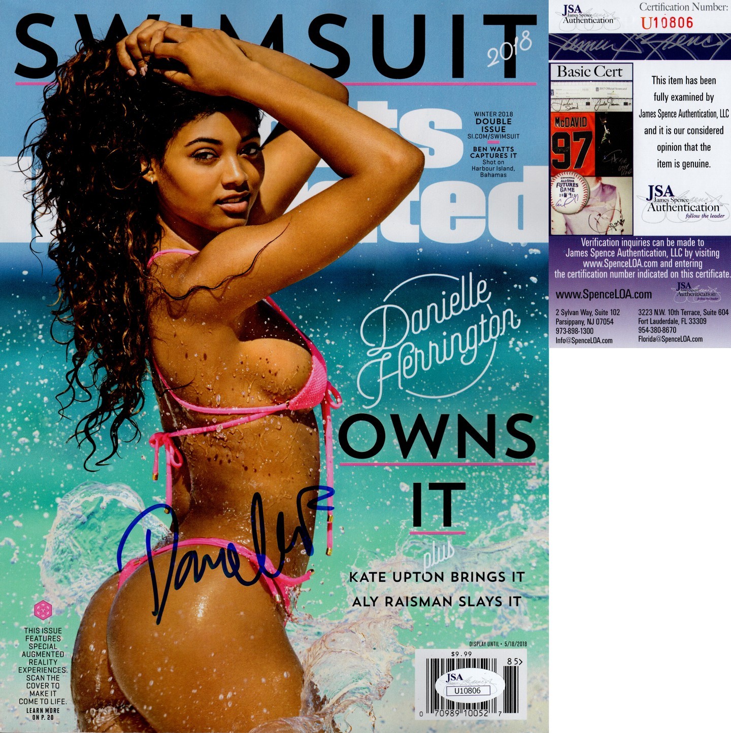 Danielle Herrington Signed 2018 Sports Illustrated Swimsuit Magazine SI JSA COA