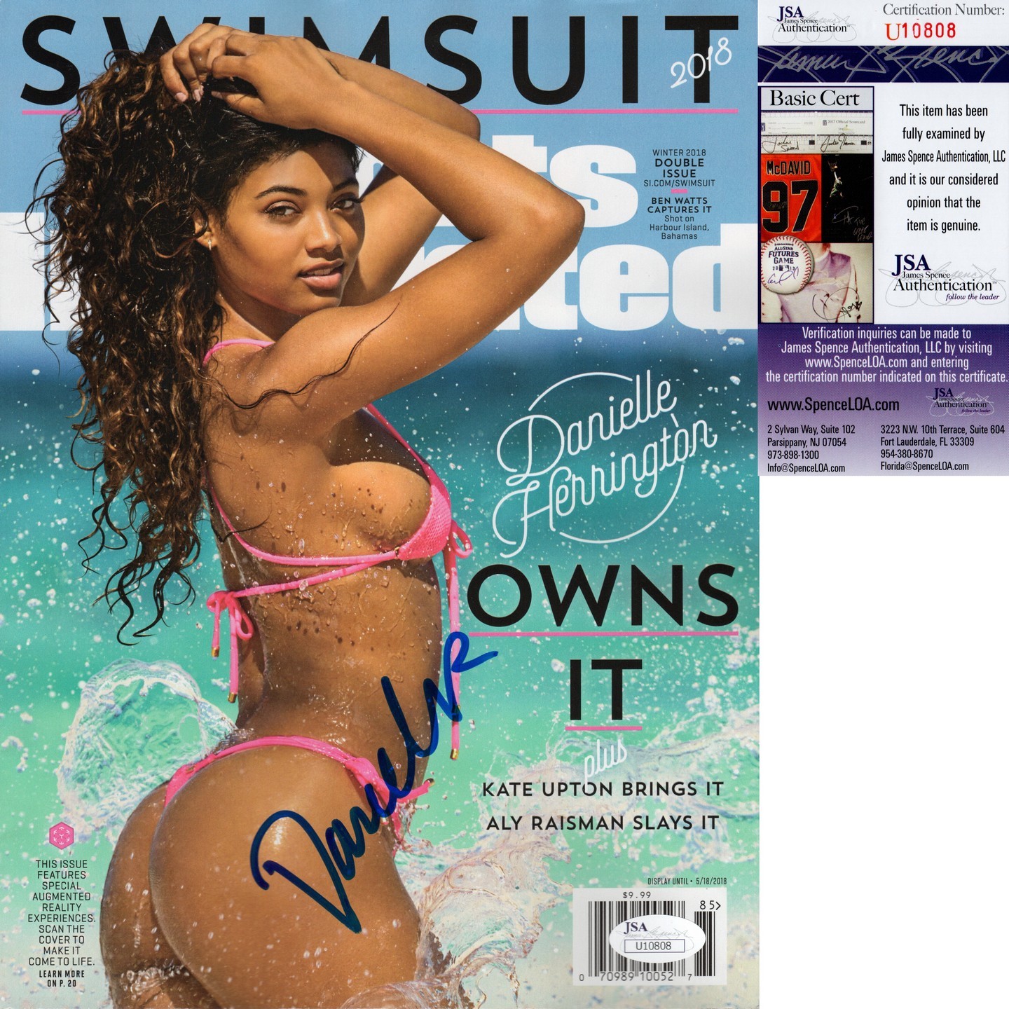 Danielle Herrington Signed 2018 Sports Illustrated Swimsuit Magazine SI JSA 3 CO