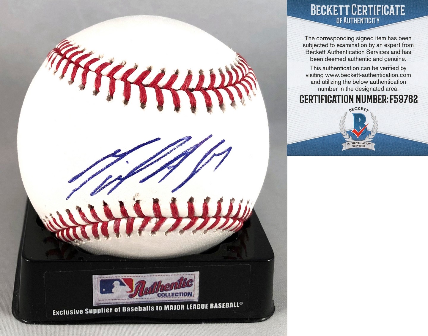 New York Yankees Miguel Andujar Signed Authentic MLB Baseball Beckett BAS COA