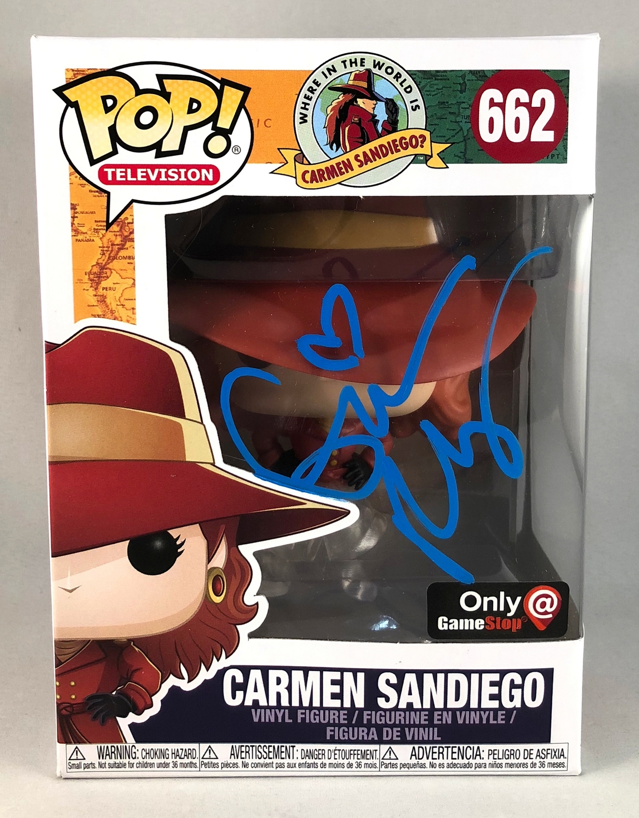 Gina Rodriguez Signed Funko Pop Figurine Carmen Sandiego Exclusive 662 COA
