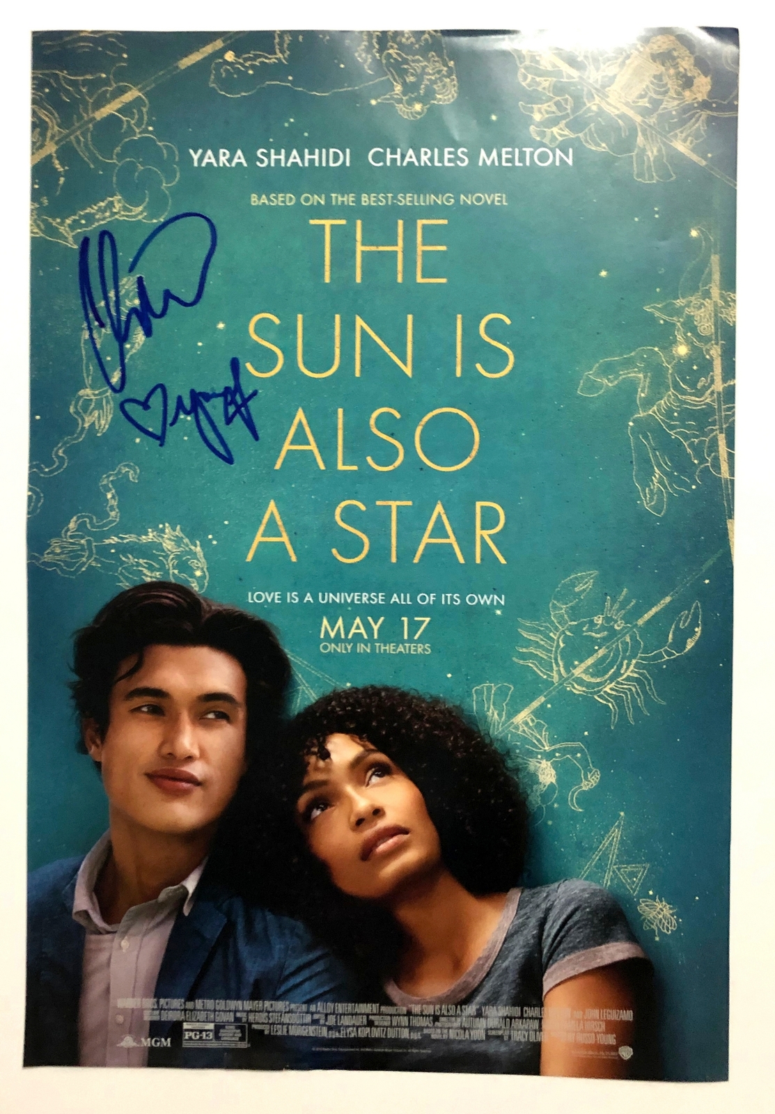 YARA SHAHIDI CHARLES MELTON SIGNED POSTER THE SUN IS ALSO A STAR COA COLLECTIBLE MEMORABILIA