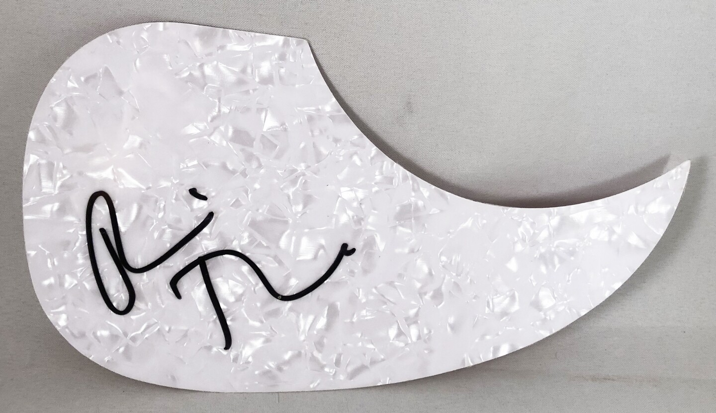 Robin Thicke Signed Acoustic PickGuard COA