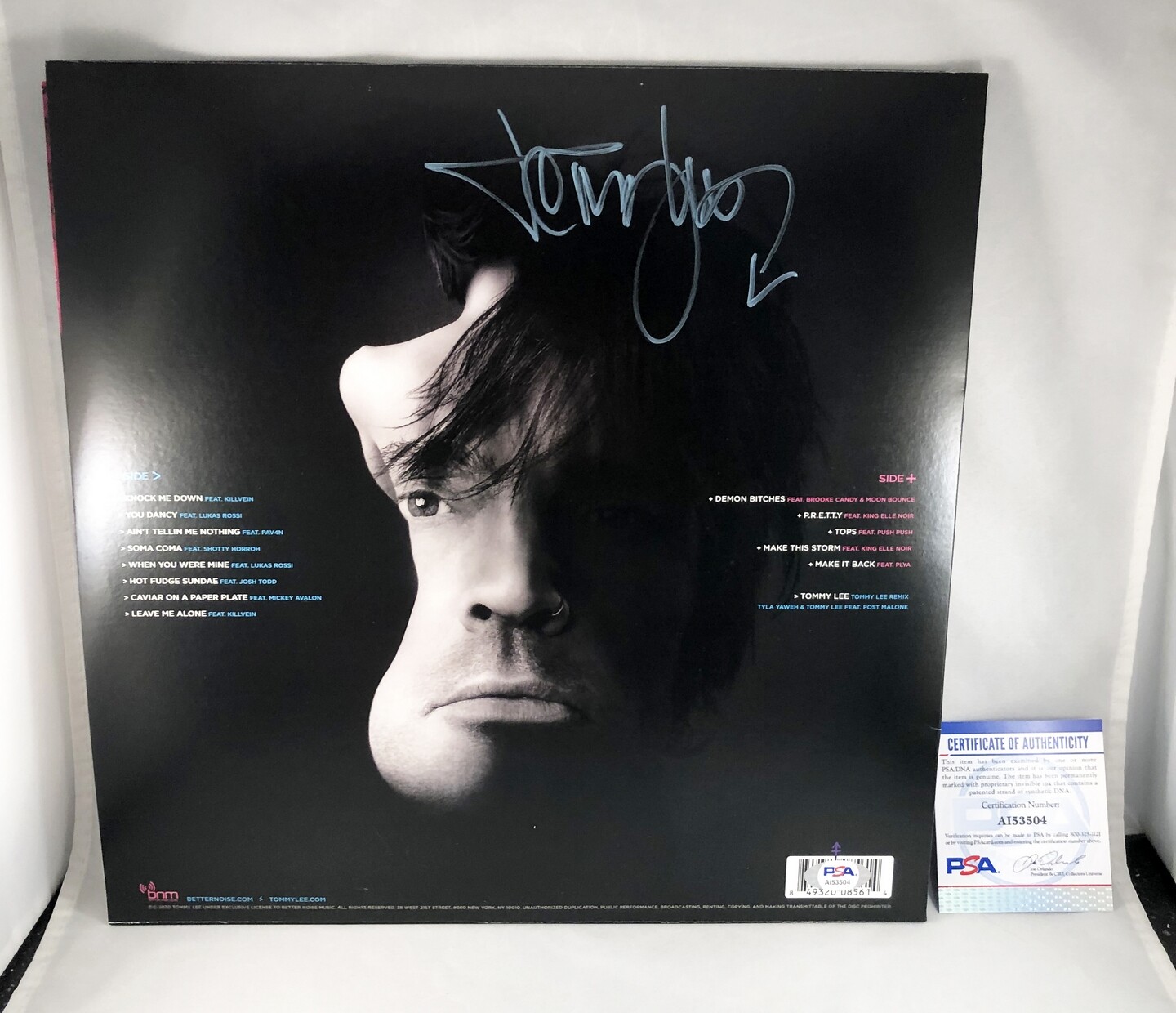 Tommy Lee Signed LP Vinyl Andro Motley Crue PSA/DNA 1 COA