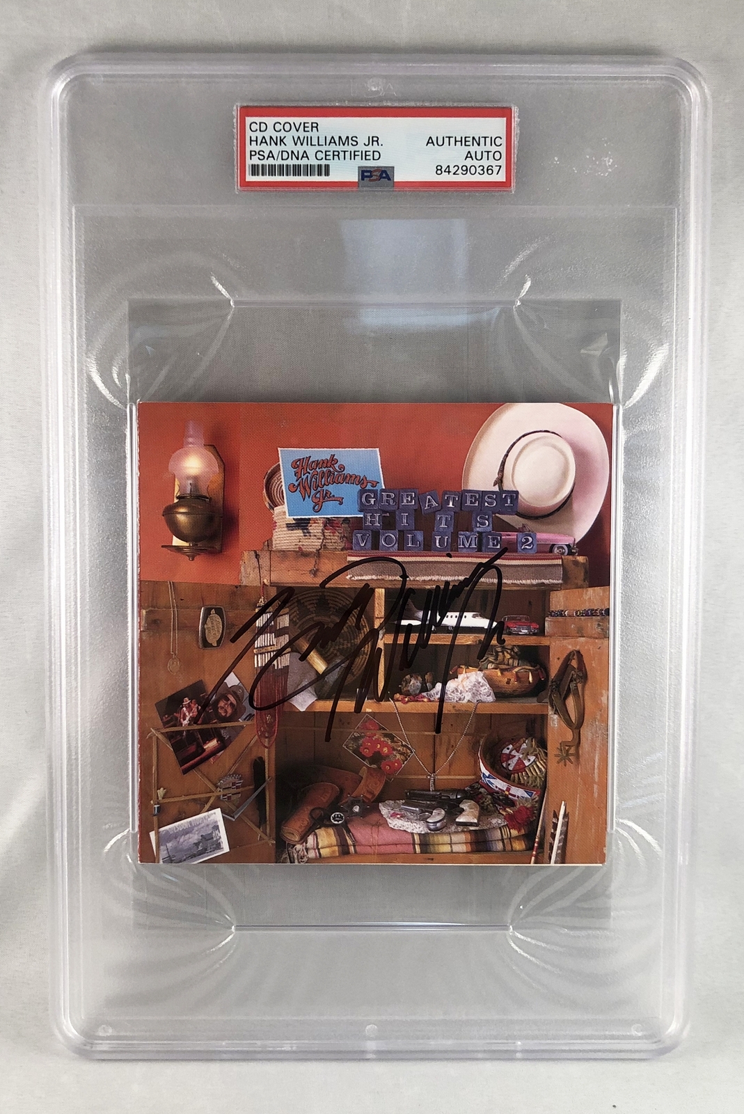 Country Singer Hank Williams Jr Signed CD Cover PSA/DNA 2 COA