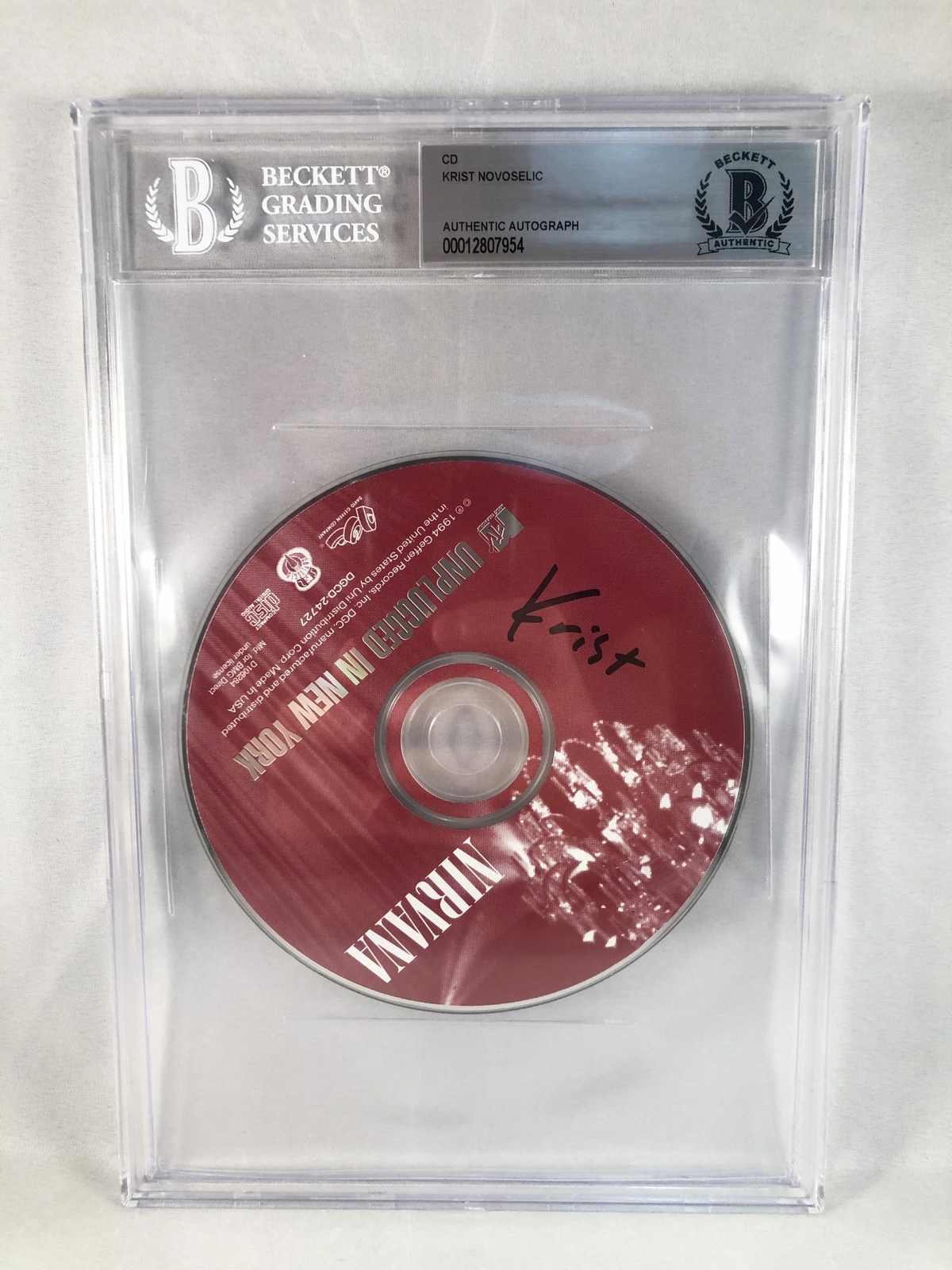 Krist Novoselic Signed CD Beckett BAS Nirvana 1 COA