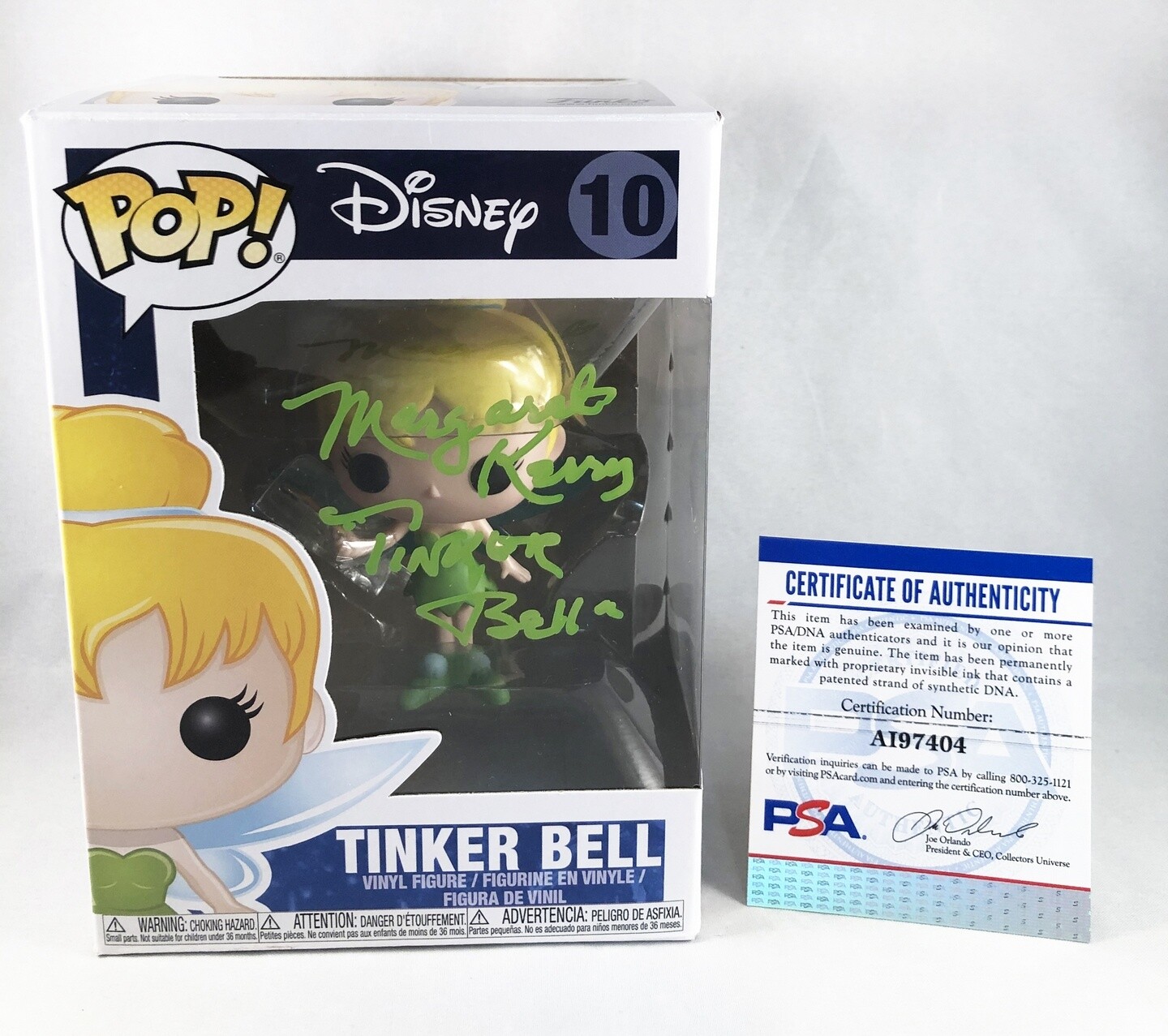 Margaret Kerry Signed Funko Pop Tinkerbell PSA/DNA COA