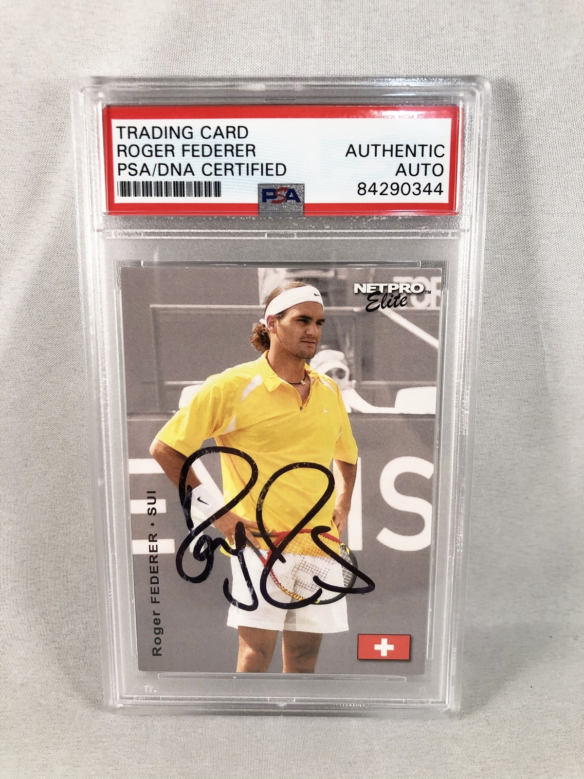 Roger Federer Signed Trading Card PSA/DNA Netpro Elite #RF2 COA
