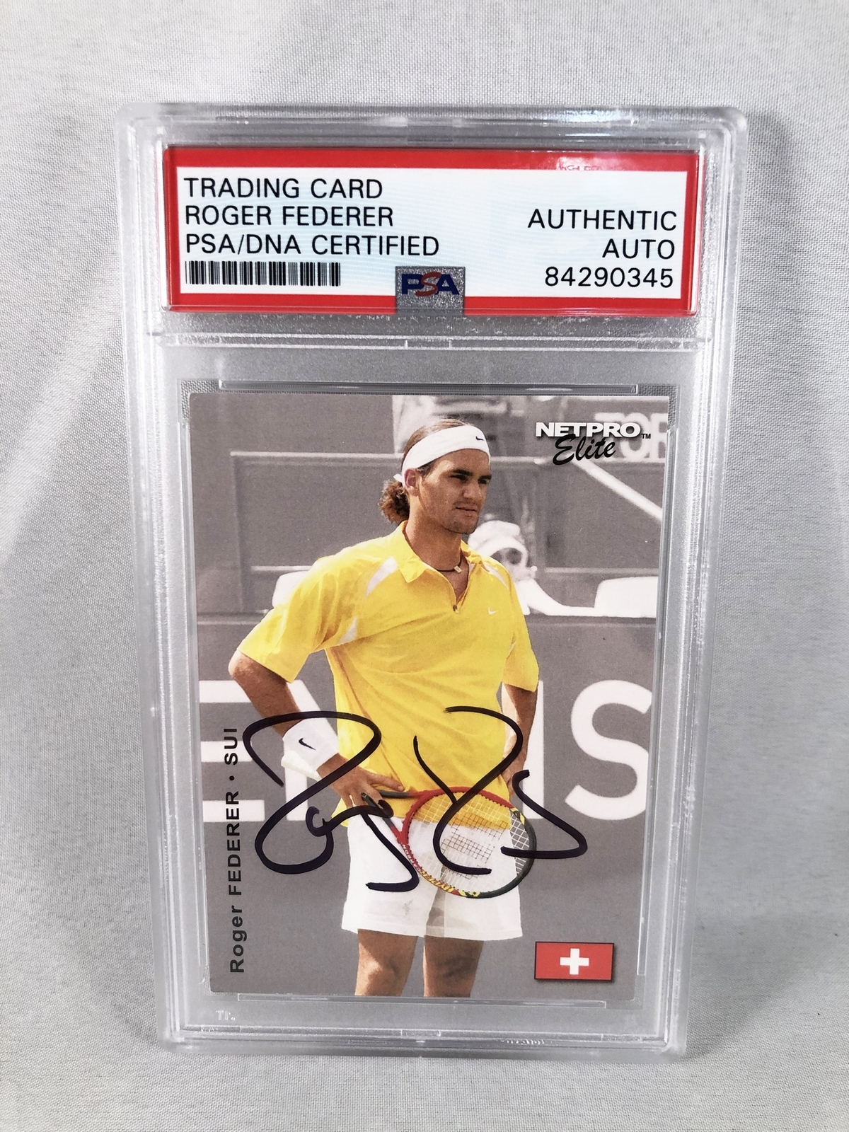 Roger Federer Signed Trading Card PSA/DNA Netpro Elite #RF-2 COA